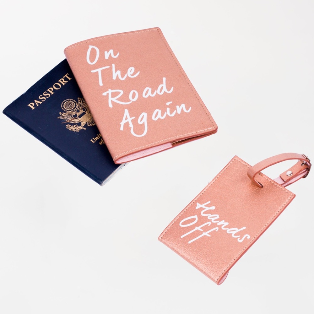Understated Leather Passport Cover and Luggage Tag